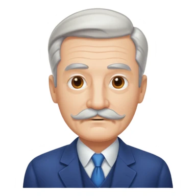 make a white kida old guy with a square mustache and hair slicked to the right sticker