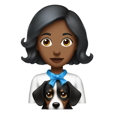 Dame a mi perrita salchicha arlequín negro con blanco y tiene el ojo dercho azul y el izquierdo marrón  sticker