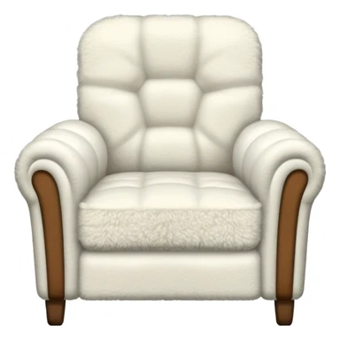 White Sherpa armchair  sticker