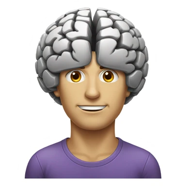 cerebro de caricatura sticker