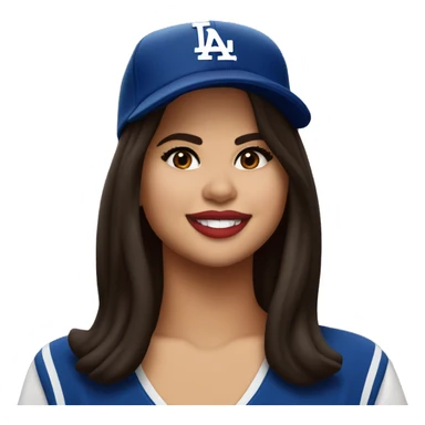 selena gomez with dodgers cap birthday  sticker