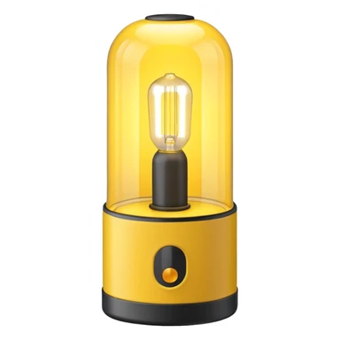 1980s yellow lighting lamp sticker