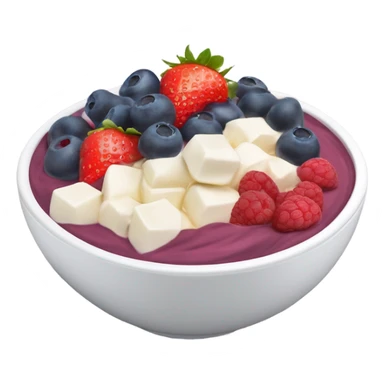 White acai bowl with berries  sticker