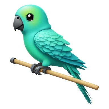 robot parakeet on a stick sticker