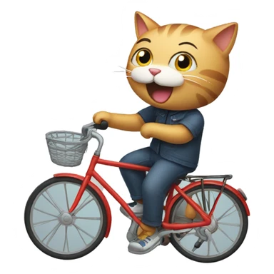 a cat with a bike sticker