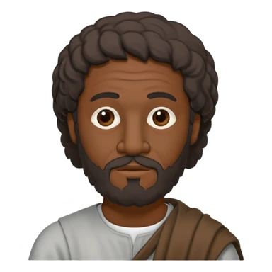 Aristotle as a black outline icon, no fill, hand-drawn look, recognizable philosopher features sticker