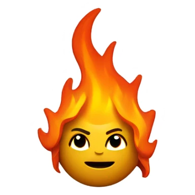 the flame icon with Lego style sticker