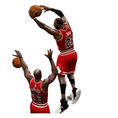 LeBron James dunking on Michael Jordan sticker