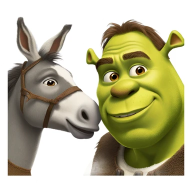 Shrek Kissing Donkey sticker