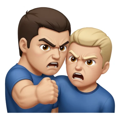 Someone punching someone in the face sticker