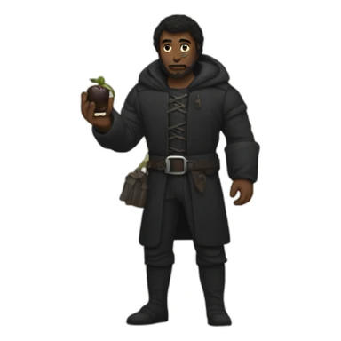 Dark Vadir with a walket in his hand sticker