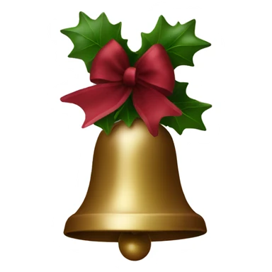 christmas burgundy bells sticker