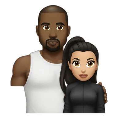 kim kardashian holding midget kanye sticker
