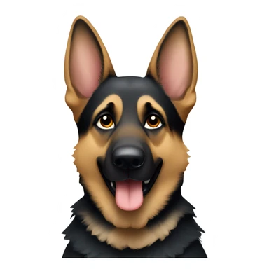 A German shepherd flipping the bird  sticker