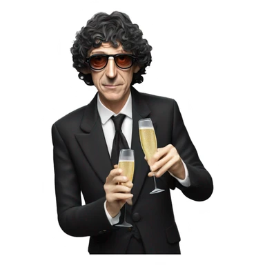 charly garcia tomando champagne sticker