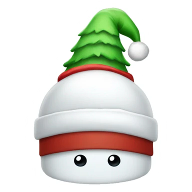 igloo xmas santa hat sticker