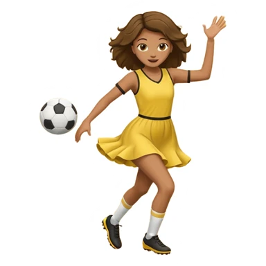 Soccer Player dance in yellow dress sticker