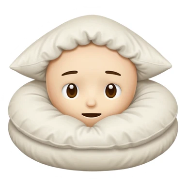 cartoon head buried in pillow sticker