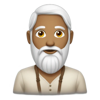 Young white tone indian man with beard sticker