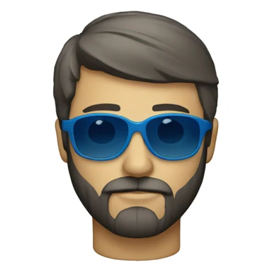 stoic with beard and blue sunglasses sticker