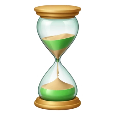 hourglass morphing emoji fading into checkmark emoji sticker