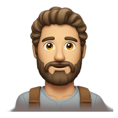 hombre moreno con barba y corona sticker