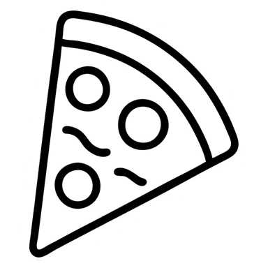 outlined slice of pizza icon sticker