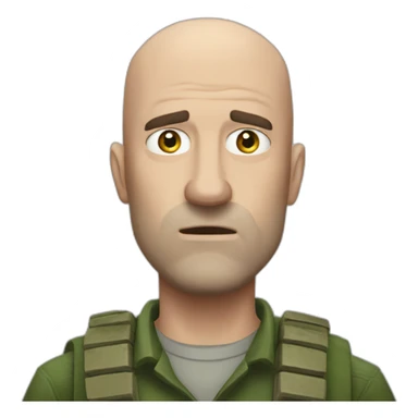 Sad bald Irish call of duty man sticker