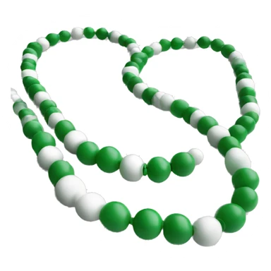 Green and white beads necklace  sticker