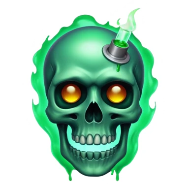 A creepy energy serum in the style of your bleeding skull art. sticker