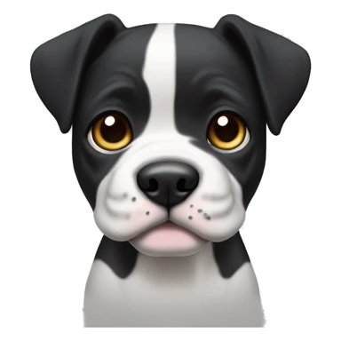 Black and white English staffordshire puppy full body sticker
