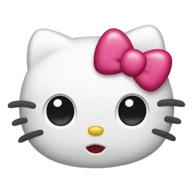 Hello kitty, with hearts as eyes  sticker