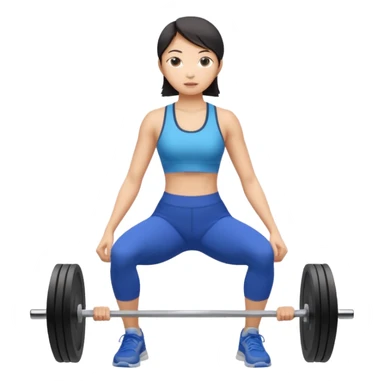 Asian women shining confident full body silm work out sticker