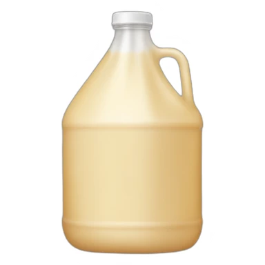 gallon milk jug filled halfway with brownish yellow liquid sticker