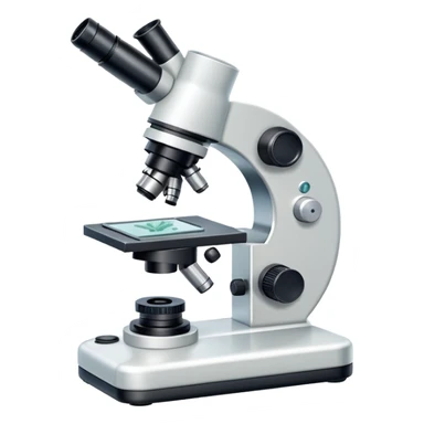 Scientific microscope with specimen slide sticker