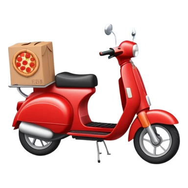 pizza delivery in pizza scooter sticker