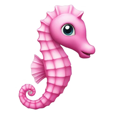 Pink seahorse  sticker