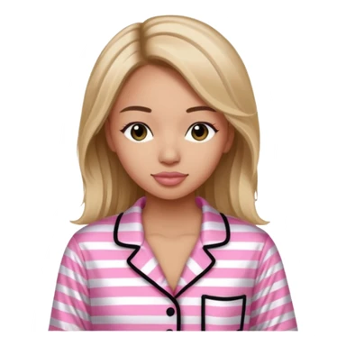 victoria secret pjs light pink and black stripes women sticker