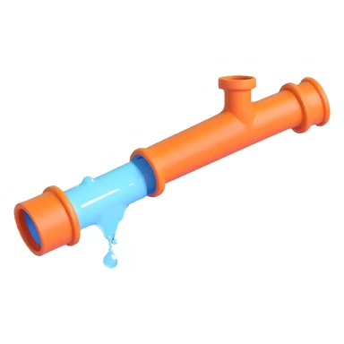 
3D render of a cracked pipe with water dripping from it, Pixar-style, clean and realistic, soft reflections, isolated on white background, professional and colorful

 sticker