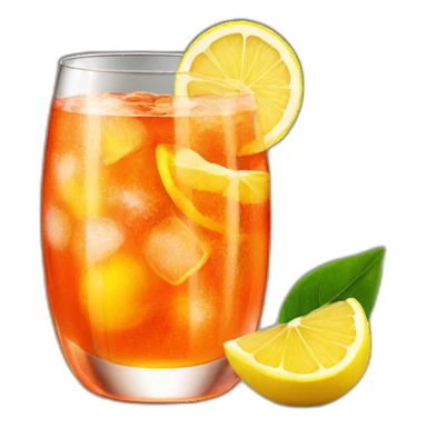 Aperol spritz with a slice of lemon on the right side only sticker