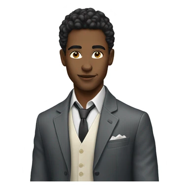 portrait of stylish young man sticker