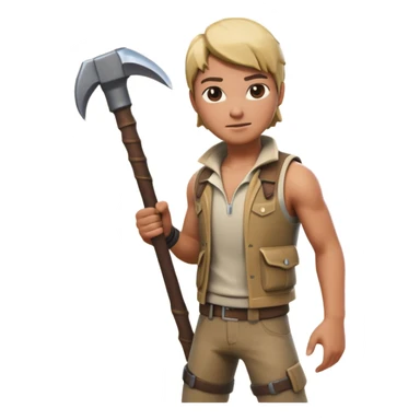 Fortnite skin holding pickaxe  sticker