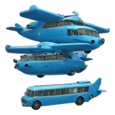 flying blue battle bus sticker