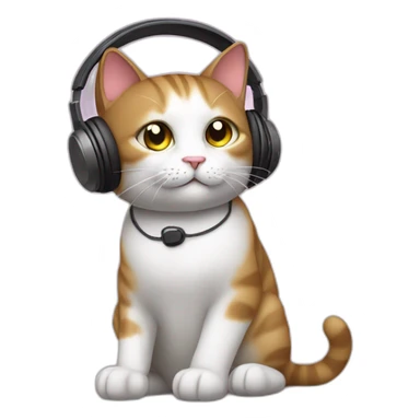 A Cat Listening To Music sticker