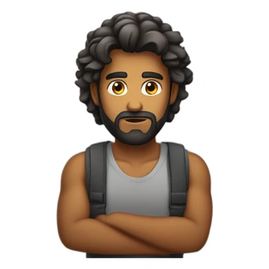 annoyed sri lankan 25 year old with a beard sticker