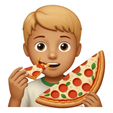 Child Eating Pizza sticker