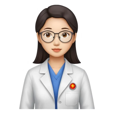 Chinese scientist woman super realistic  sticker