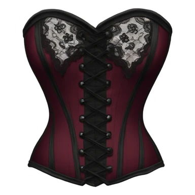 dark burgundy and black lace corset sticker