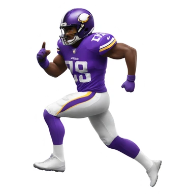 Minnesota Vikings running from Detroit Lions  sticker
