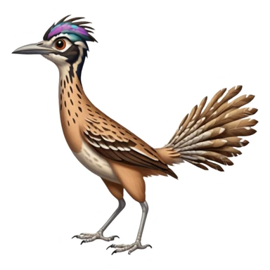 realistic roadrunner bird emoji, actual colors sticker